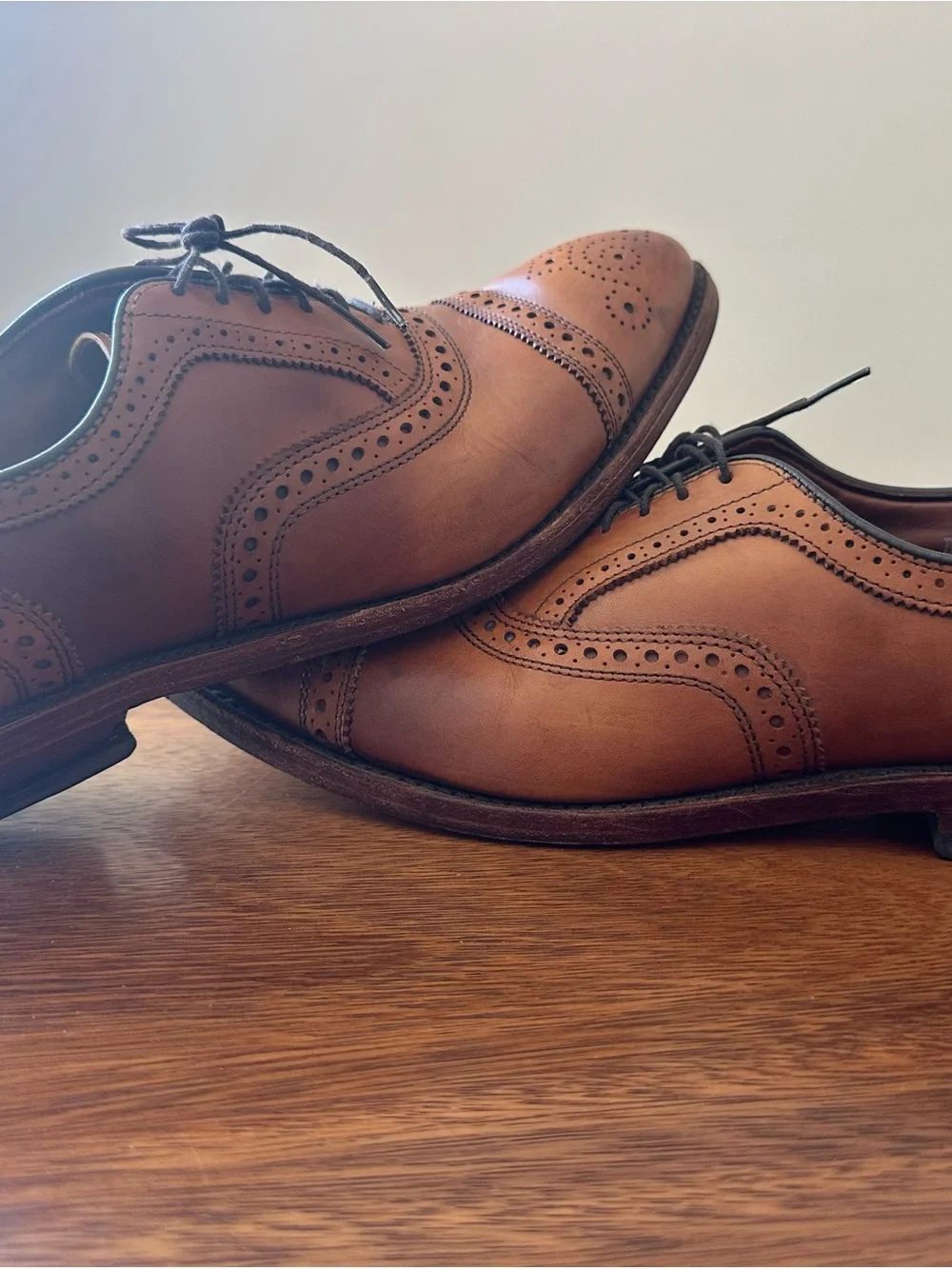 Allen Edmonds Walnut Leather Strand Cap Toe Oxfords 65 Last Men’s Sz 9D USA Made